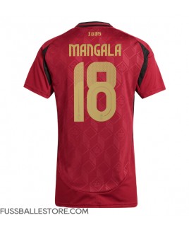 Günstige Belgien Orel Mangala #18 Heimtrikot Damen EM 2024 Kurzarm